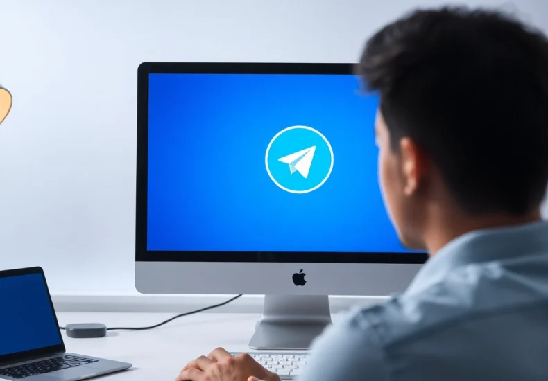 Experience seamless communication with Telegram电脑下载 on your computer’s screen.