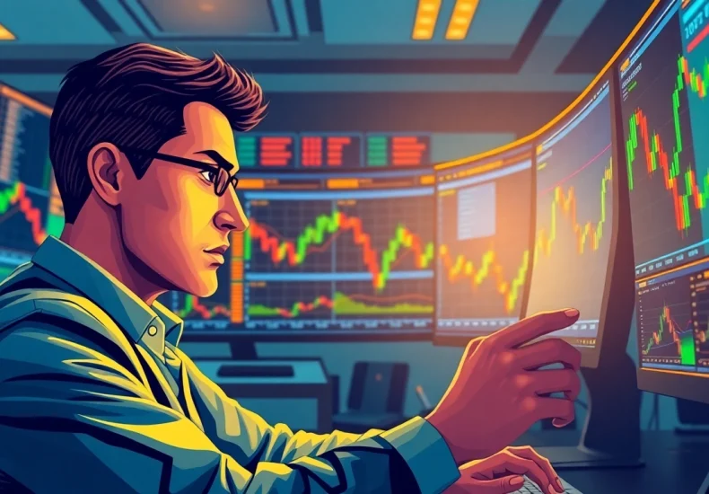 Experience the dynamic world of tradings with a trader focused on stock market analysis.